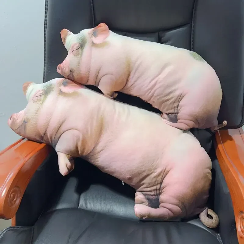 Funny Realistic Pig Plush Pillow Soft Print Long Figure Funny Aesthetic Photo Prop For Bedroom Sofa Daily Home Decoration