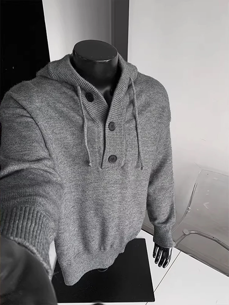 

Heavyweight Hooded Knitwear Sweatirt Men's Sle Autumn Winter American Retro Design Casual Long Sve Soft Polyester Jaet