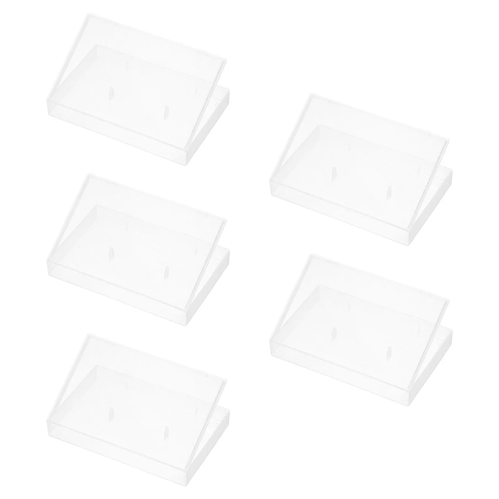 5 قطعة خرطوشة الشريط الصوت كاسيت عرض الحالات فارغة واضحة المنظم حامل فارغ جودة عالية