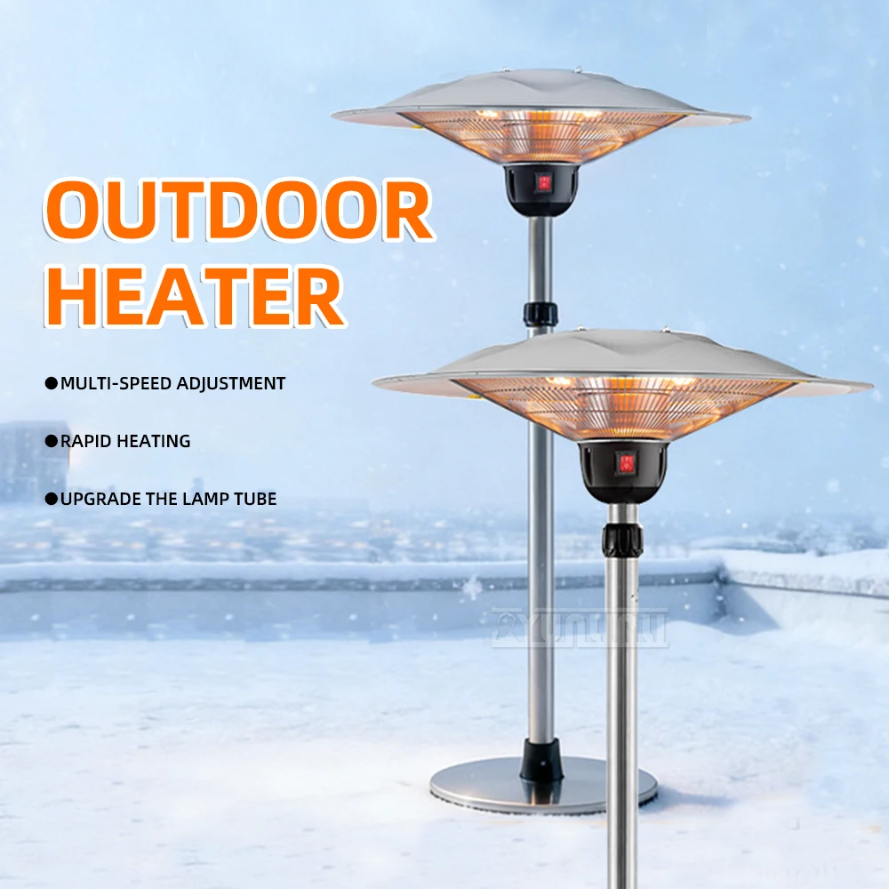 Energy-Efficient Carbon Fiber Portable Patio Heater;Umbrella-Style Indoor/Outdoor Waterproof Freestanding Commercial Heater