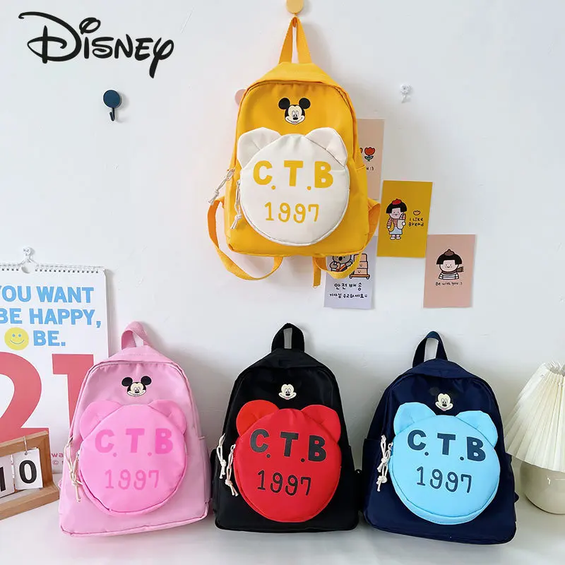 Disney Mickey Children's Backpack Fashion High Quality Student Backpack Casual Versatile Multifunctional Storage Backpack