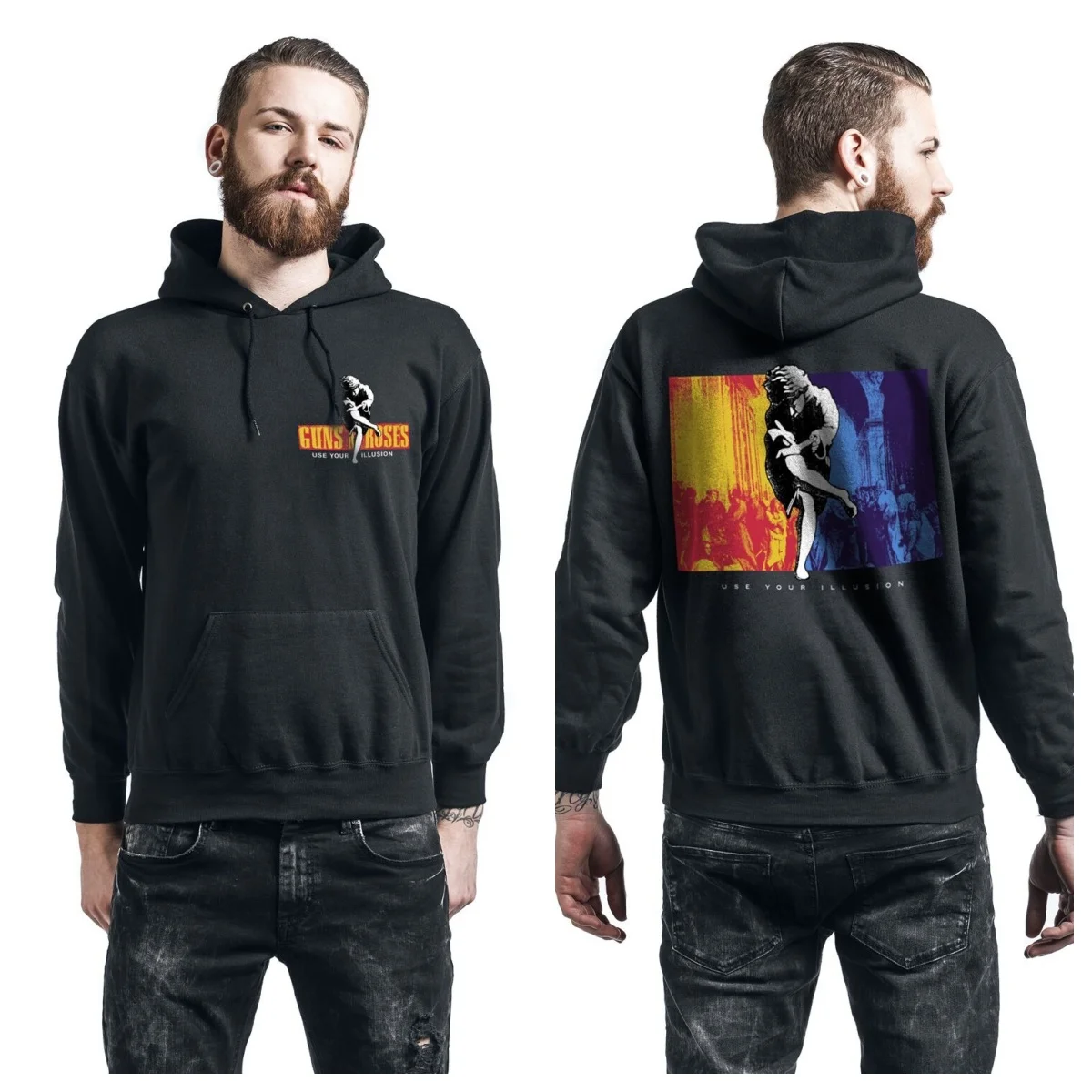 Use Your Illusion Boxed _ Guns N' Roses Hoodie 2026 Autumn and Winter High-end Luxury Is for Both Men and Women Top Y2k