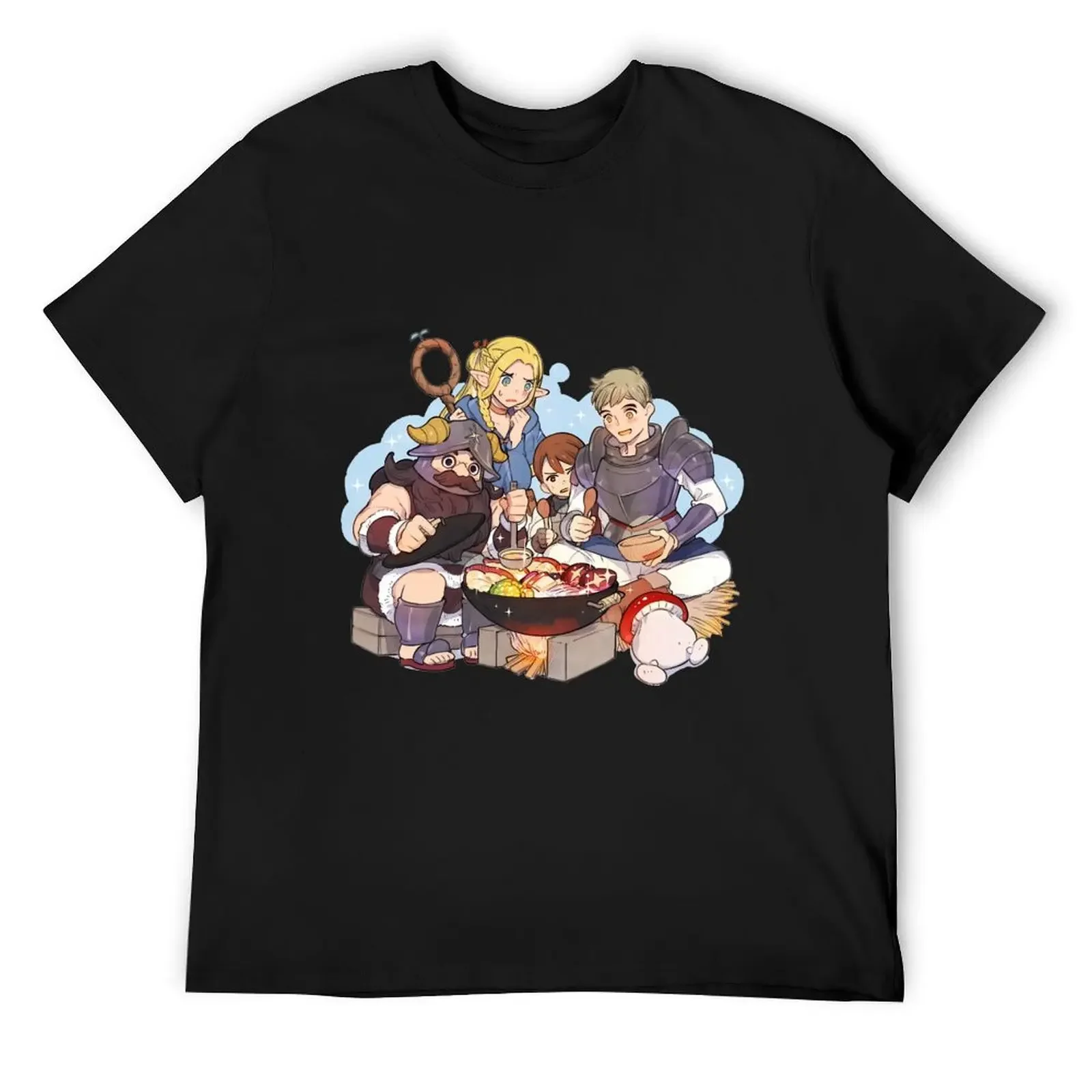 Dungeon Meshi Lets Eat T-Shirt vintage clothes tops plus size men clothing