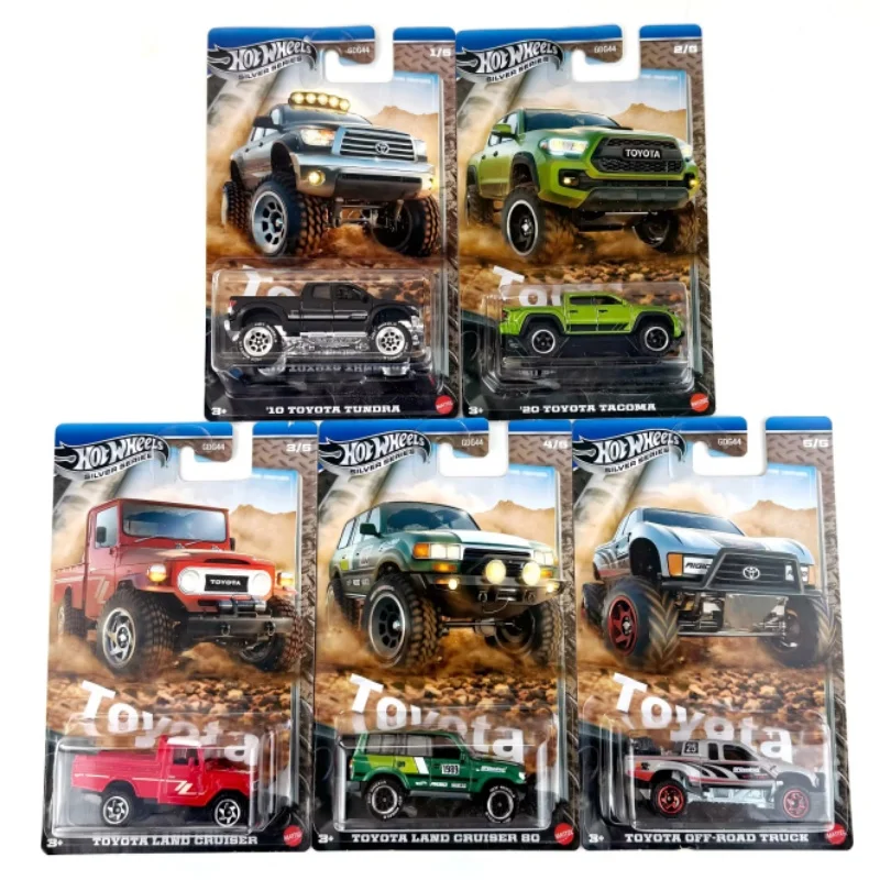 

Новые Mattel Hot Wheels 1/64 Gdg44 Silver Series Toyota Trucks Land Cruiser 80 Внедорожный грузовик Коллекционная машина Игрушки Литой под давлением автомобиль