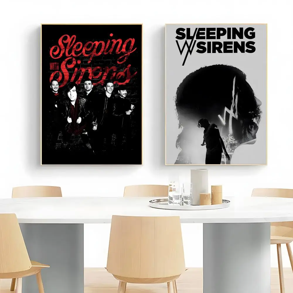 Emo Pop American Band S-Sleeping with Sirens Poster Wall Art Print Poster Decorative Mural Home Decor Gift Unframed
