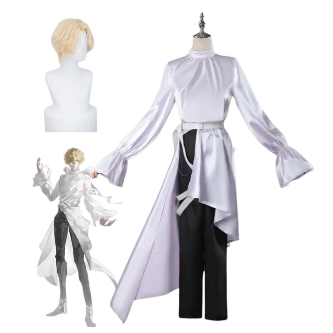 Luka Cosplay Kostüm Anime Alien Stage Luka Cosplay Kostüm hellgelbe kurze Haare synthetische Perücke