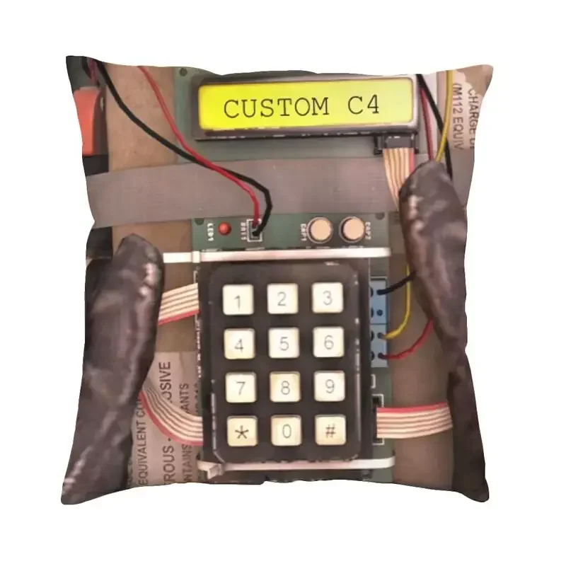 Customizable for Sofa Soft Game Throw Pillow Cover Home Decor Pillow Cover Nordic Game Bomb Timer Cushion Cover