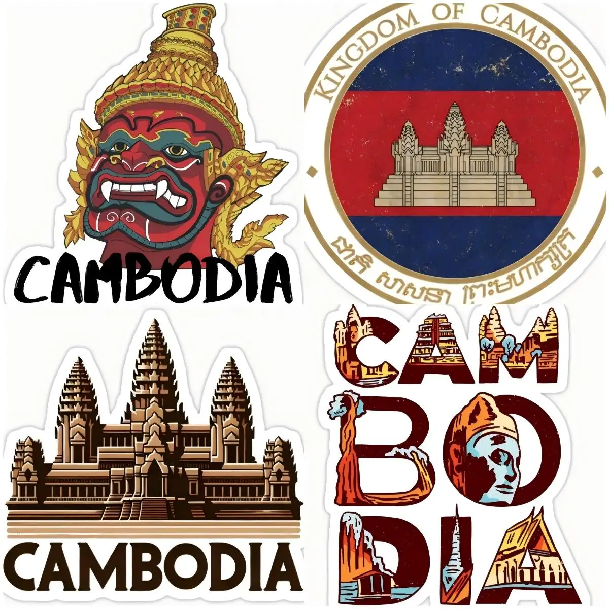 

Cambodia flag Car Stickers Cartoon Laptop Window Motorcycle Cool Decals Car Accessories Caravan Trunk Accesorios Para Auto