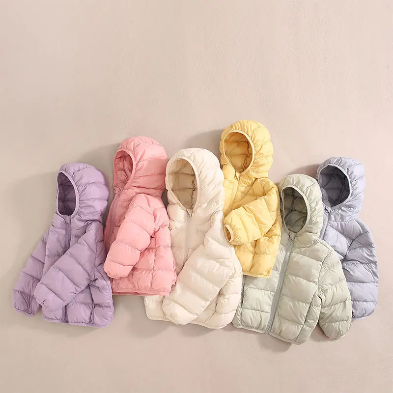 Eltern-Kind-Daunenjacke, neue leichte Kurzversion für den Winter, für mittelgroße und große Kinder, Kapuzenjacke für Jungen und Mädchen