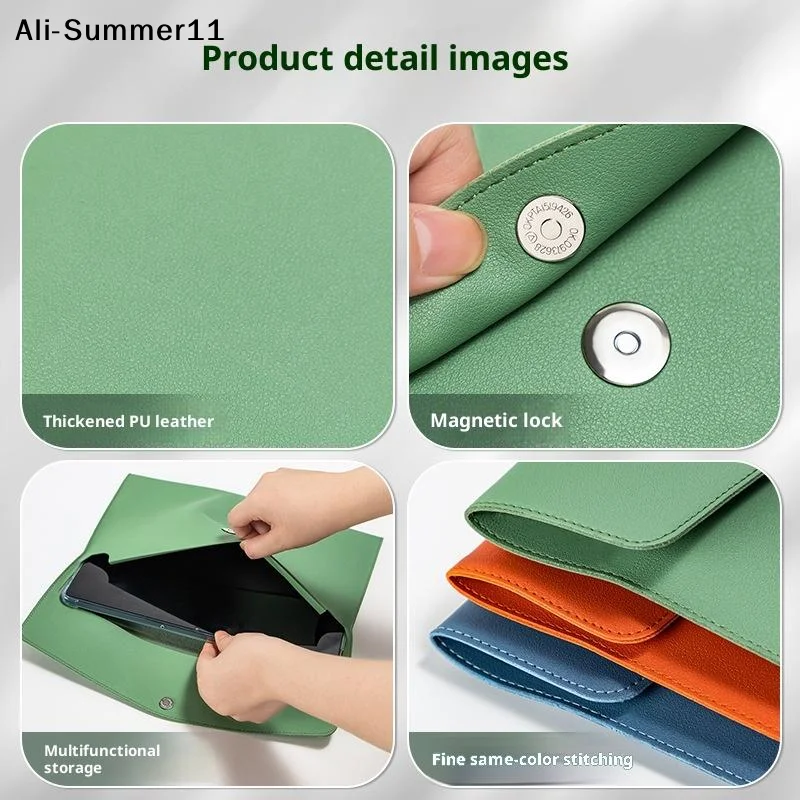 【Wp】A4 Leather Document Storage Bag Briefcase Simple And Retro Single-layer Thick And Waterproof Large Capacity Business Bag