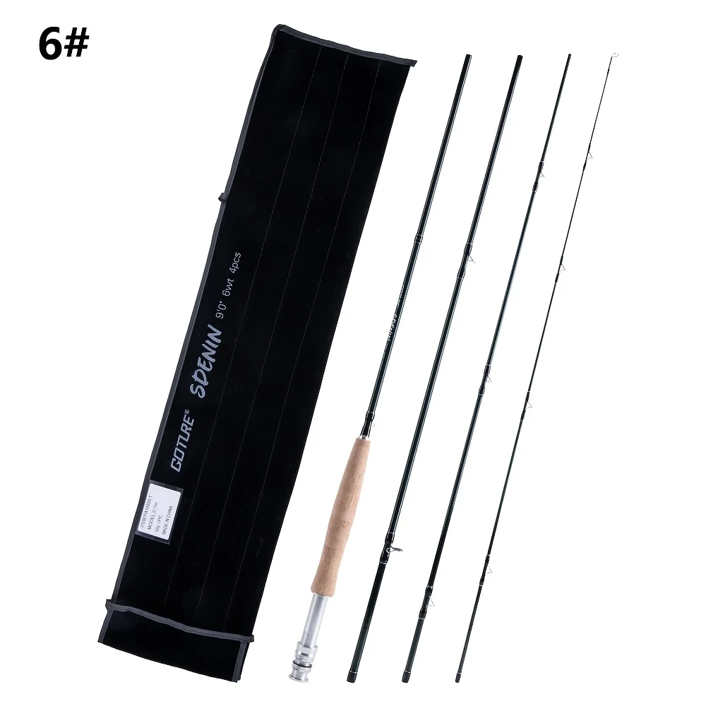 

Goture 2.7M 6 # 8 # Удочка из углеродного волокна, портативная, легкая, 4-секционная, с пробковой рукояткой, для ловли форели и баса.