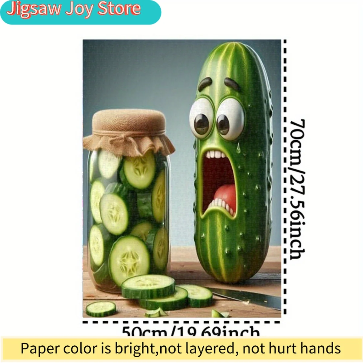 

Большой пазл с изображением огурцов и маринованных овощей - сложная головоломка для взрослых и семей, портативная игра-головоломка для вечерних развлечений.