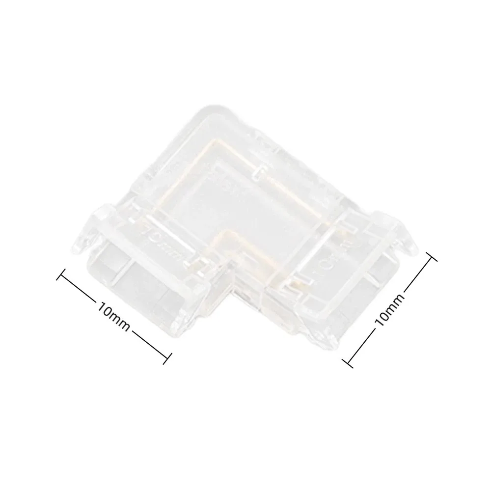 8pcs Durable COB LED Strip Light Connector Transparent Solderless COB Connector 3Pin LED Connector For Double Color LED Strips