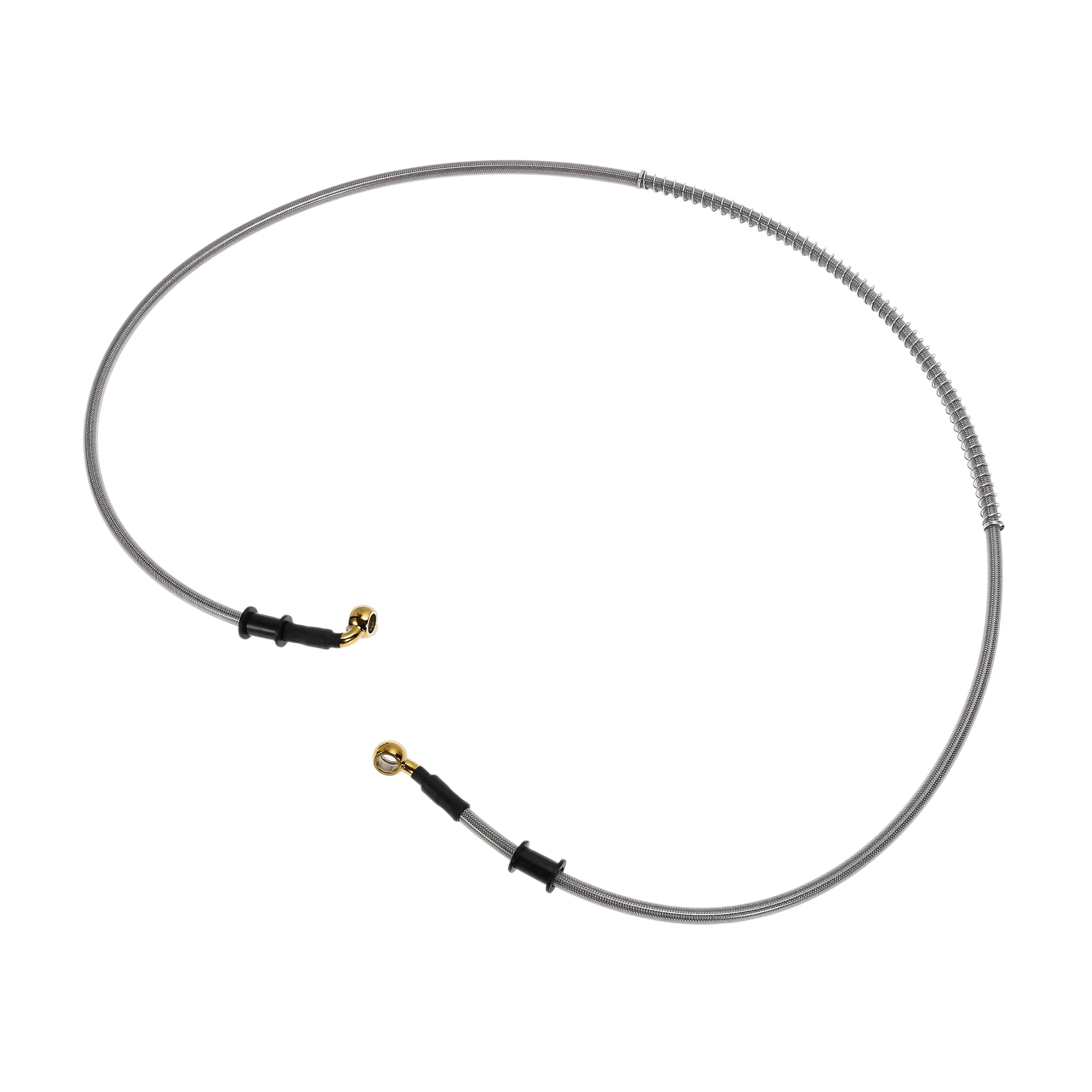 Motoforti 140cm Motorcycle Brake Clutch Oil Hose Line Silver Tone