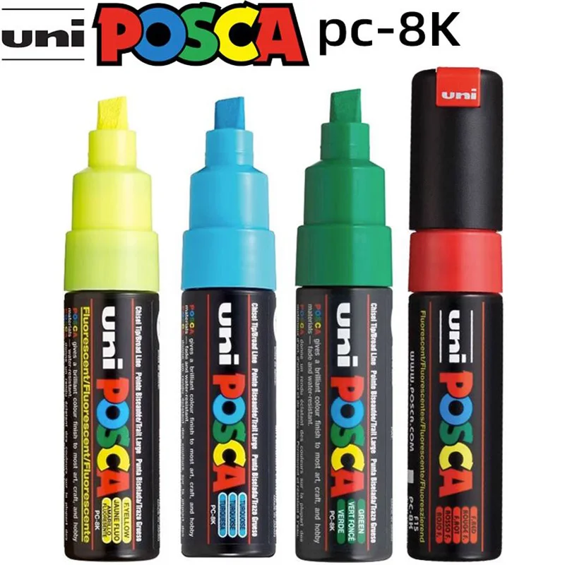 PC-8K POSCA Marker Pen Thick 8mm POP Advertising Poster Graffiti Note Pen Painting Hand-painted New Art Supplies for Artist