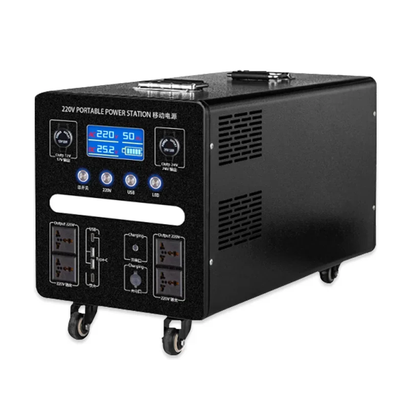 

Portable home mobile 5000W-400A energy storage outdoor emergency mobile power supply 220V large capacity and high power