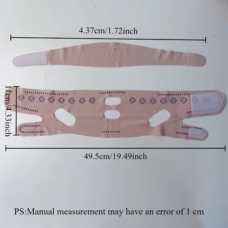 360 ° حزام رفع الذقن بتغطية كاملة على شكل حرف V - قناع نوم مضاد للحساسية وقابل لإعادة الاستخدام | أشرطة وجه قابلة للتعديل وجيدة التهوية #6