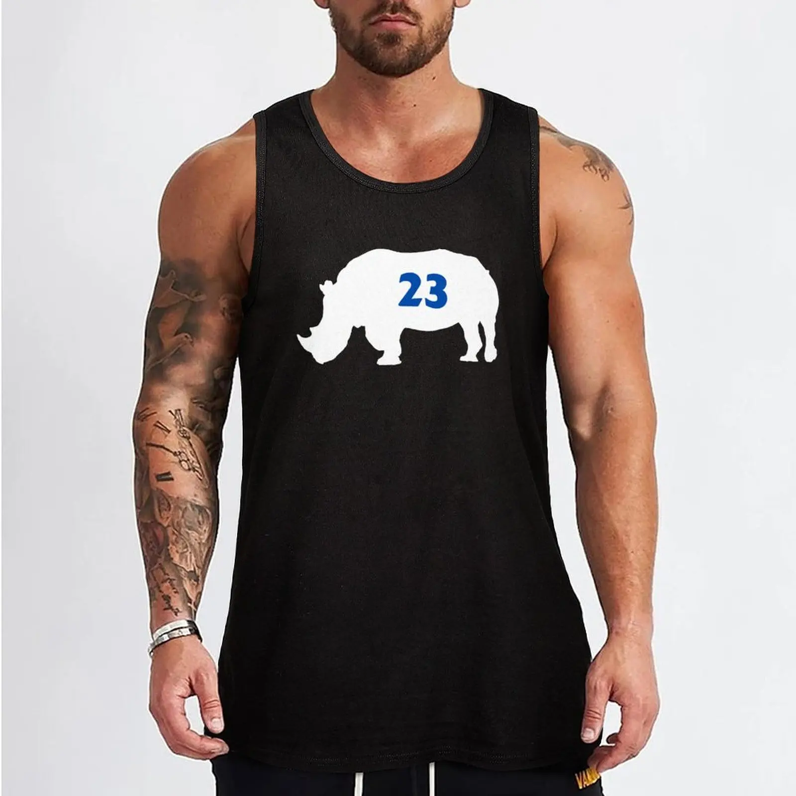 Vintage Rhino 23 Team illustration Tank Top Men's sleeveless t-shirt anime top t-shirts man bodybuilding