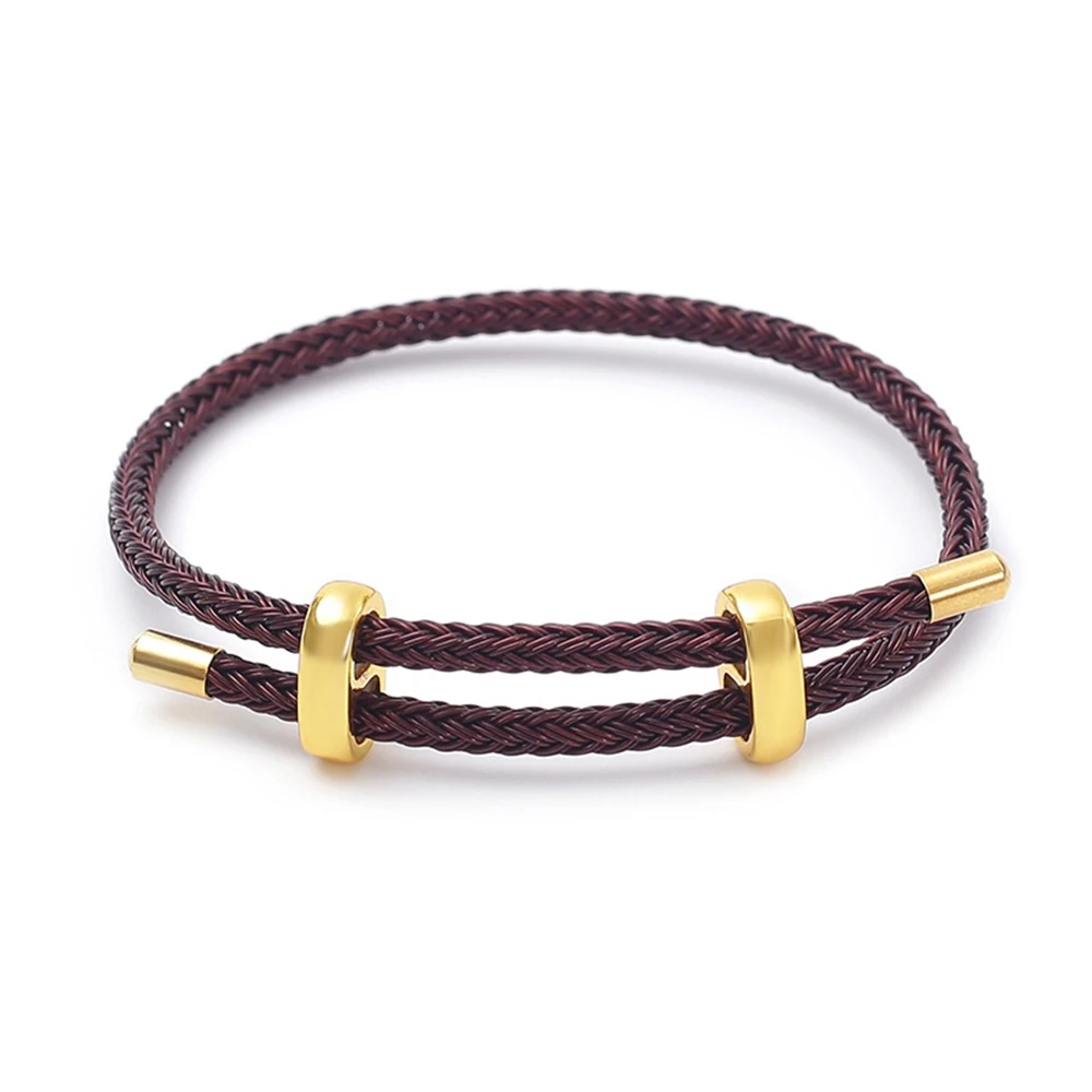 Handmade Woven Wire Rope Adjustable Bracelet, Luxury Gift