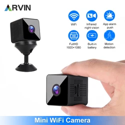 ARVIN 1080P Mini kamera wi-fi noktowizyjne kamery do wykrywania ruchu Monitor zdalny przenośne bezprzewodowe wideorejestrator HD