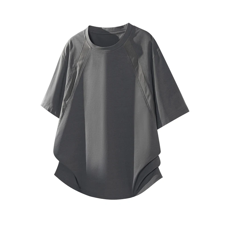 Summer Short Sleeved T-shirt Men Black Casual T-shirt Men Streetwear Korean Loose Sports T Shirt Mens Top Large Size 5XL