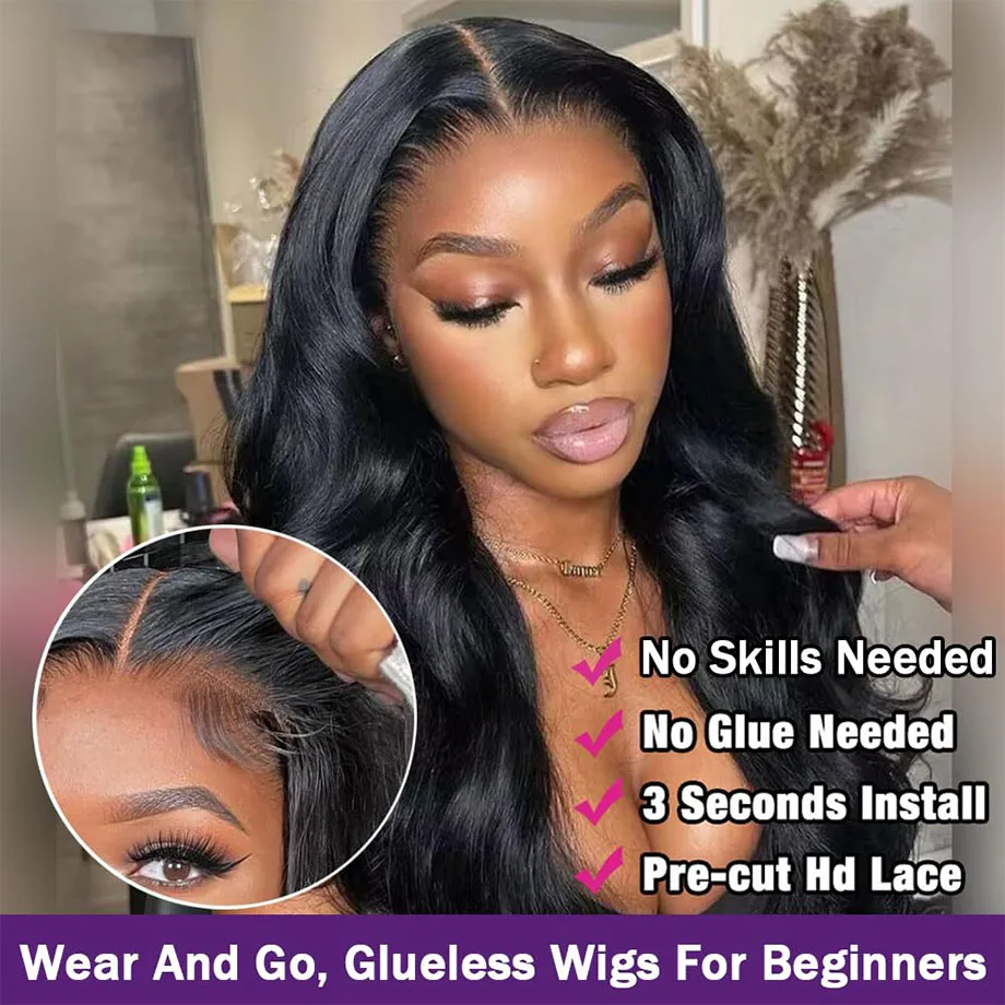 Cheap Wig Human Hair Ready To Wear Body Wave Human Hair Wigs Brazilian Wigs On Sale Loose Wave Precut 5x5 HD Lace Closure Wig