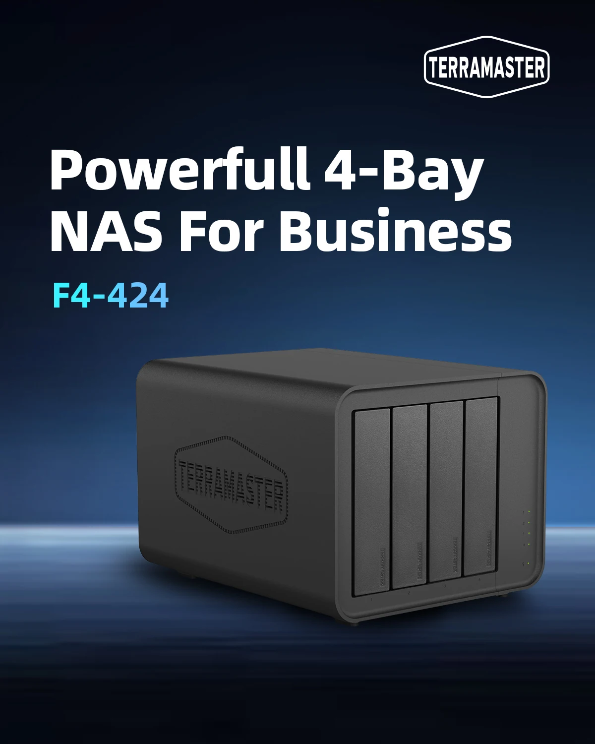 TERRAMASTRER F4-424 NAS Storage 4Bay – CPU Quad-Core N95, 8 GB de RAM DDR5, armazenamento conectado à rede (sem disco)