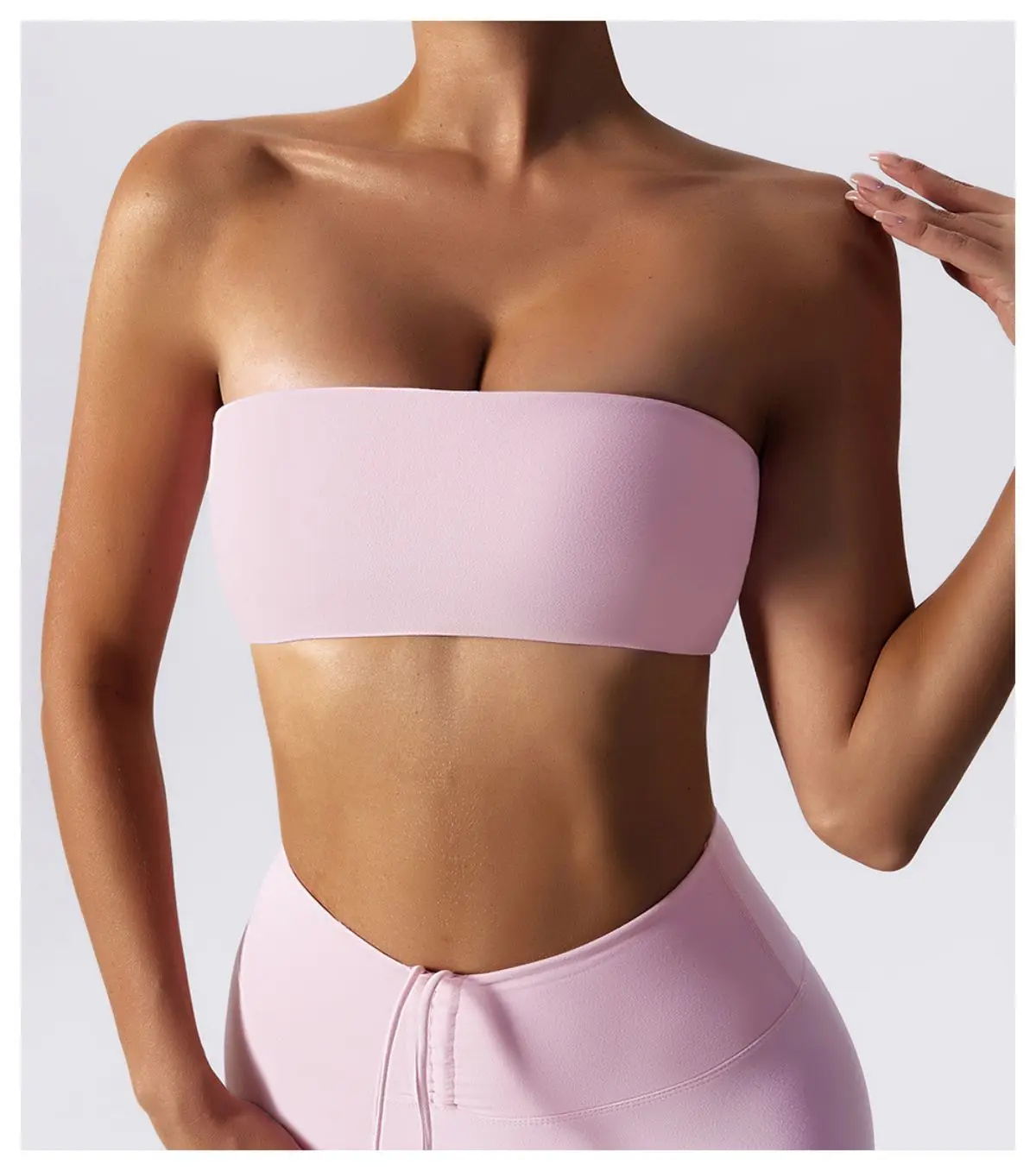 Sommer Trägerloser Sport-BH für Damen, Schnelltrocknende Yoga-Kleidung, Damen Tube Top Fitness Brustwickel-Unterwäsche, Workout-BH für Frauen – Detail 10