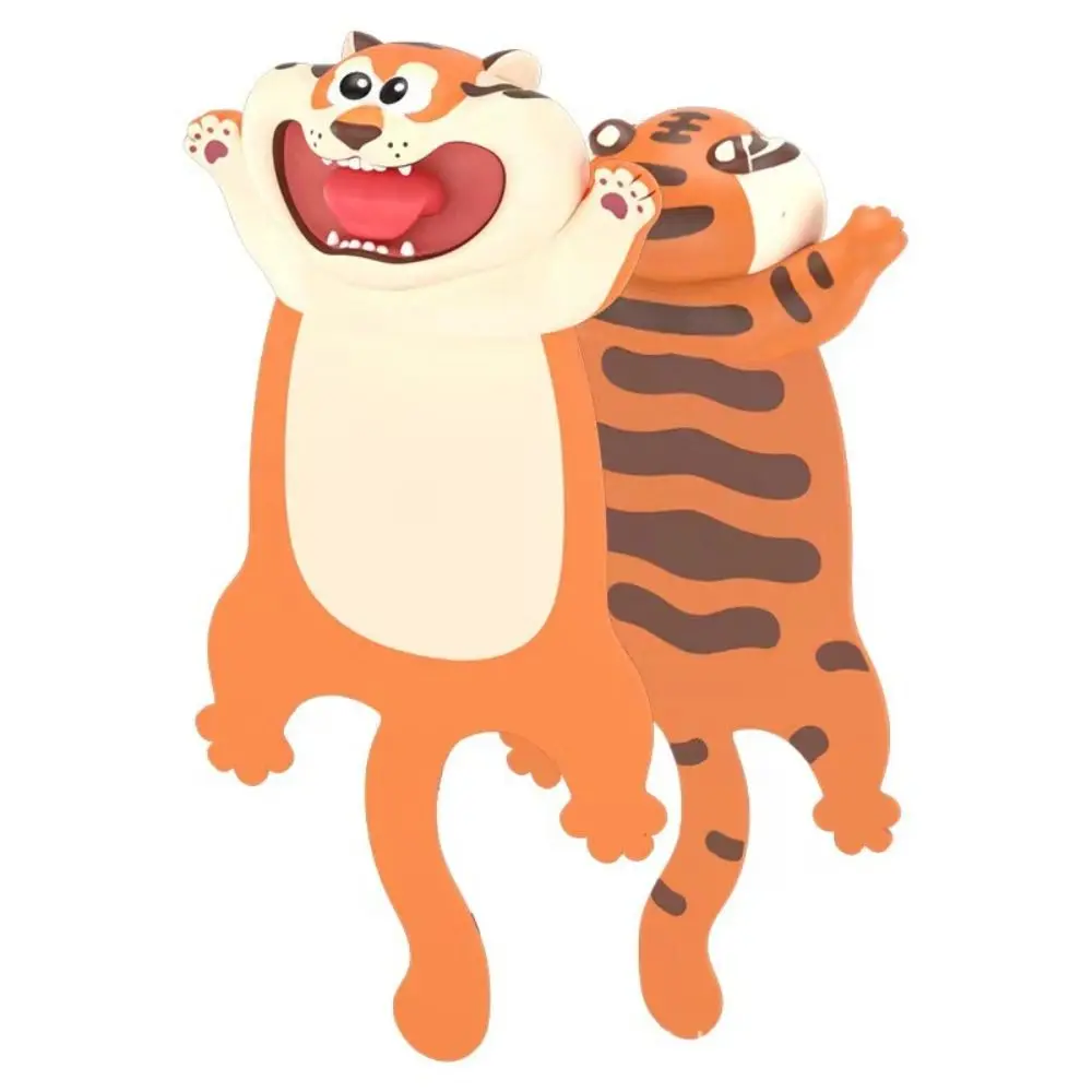 Golden Monkey Squashed Animal Bookmark Tiger PVC 3D Cartoon Book Marker Convenient Multifunctional Panda Bookmark