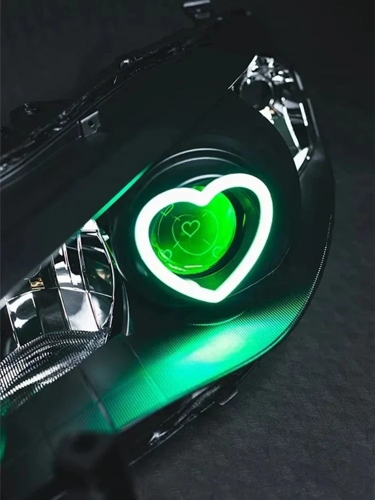 For Subaru WRX Impreza STI Heart Custom LED Projector Lens Headlights 08-14 Year