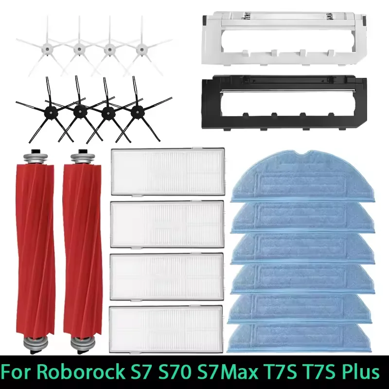 For Roborock S7 S70 S75 S7Max S7 maxv ultra T7S Plus S7 pro ultra Accessories Main Brush Hepa Filter Mops Robot Vacuum Cleaner