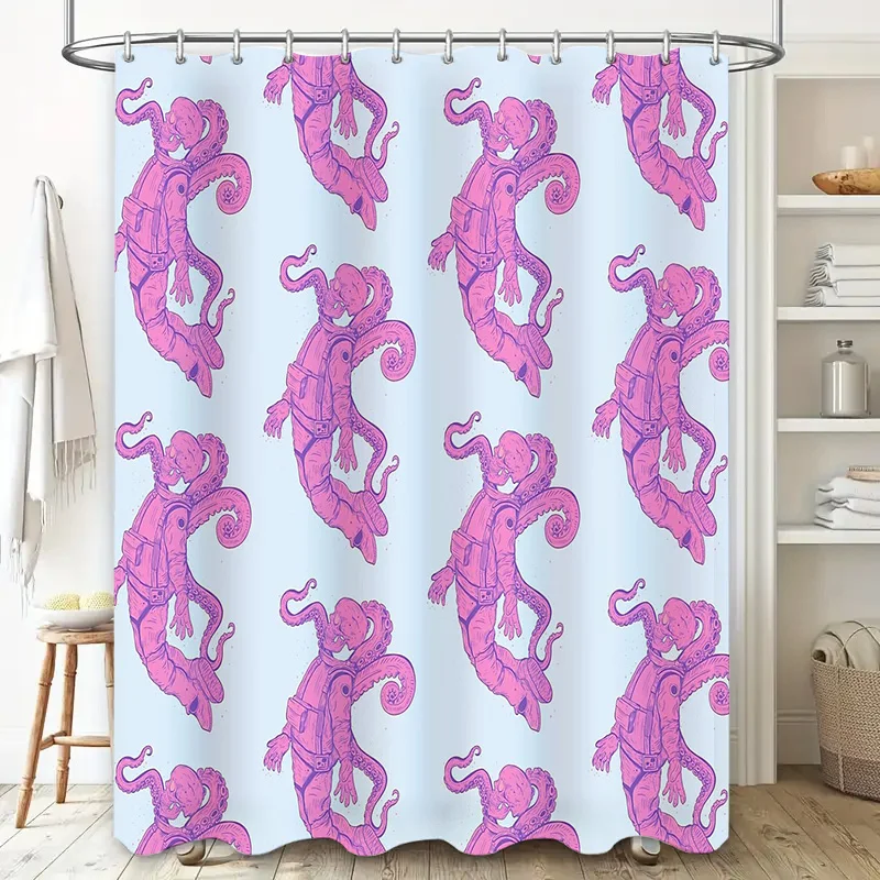 Ocean Tentacle Shower Curtain Gothic Sea Monster Bathroom Decor Washable Waterproof Halloween Home Decor Artistic Unique Pattern