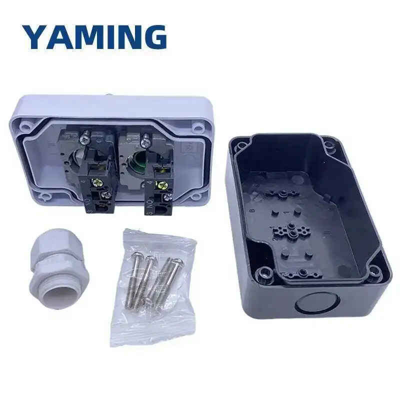 Picture 3: 2P Push Button Switch With Keys Wired ABS Waterproof Box Screws Installation For Automatic Gate Opener