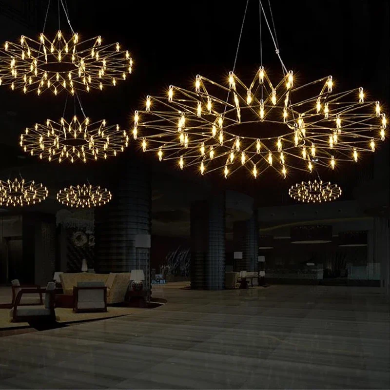 2025 Modern Firefly Starry Sky Line Pendant lamp for Living Room restaurant chandelier interior lighting Hanging fixture