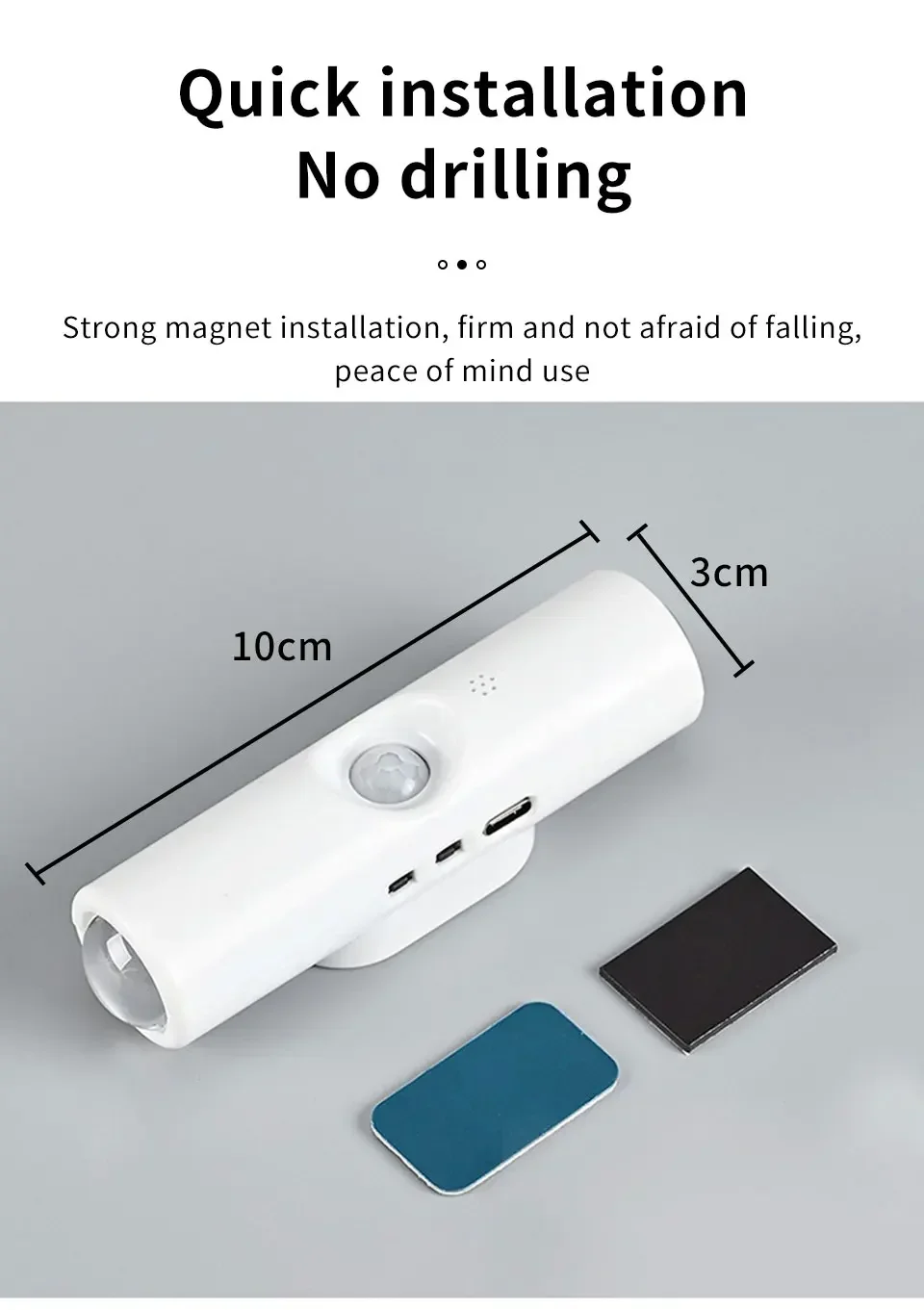 Motion Sensor Night Light 7 Color Change LED Wireless Wall Lamp Magnetic Rechargeable Spotlight For Bathroom Bedroom_maomaolike.com