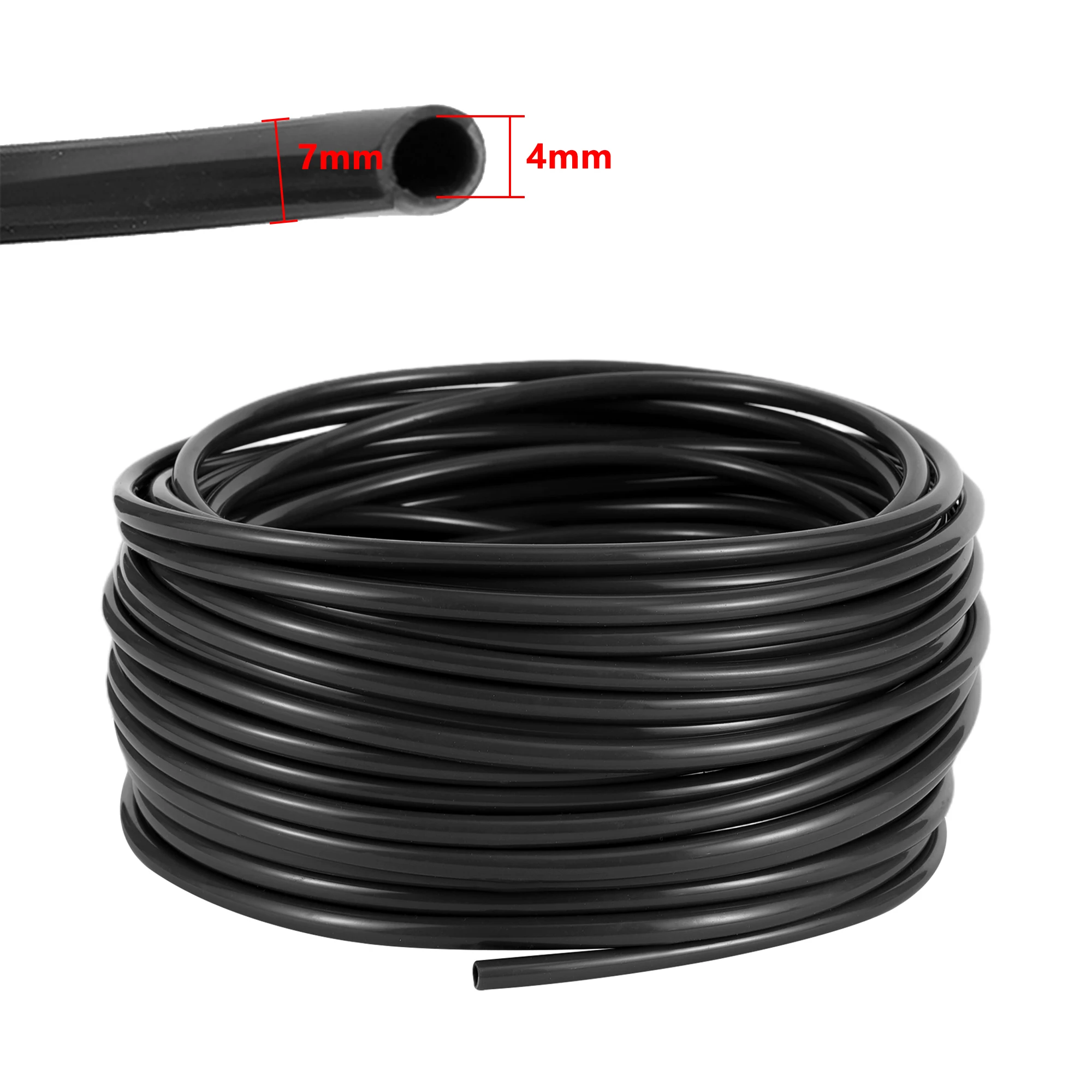 10 Meter 3/5 mm 4/7 mm 8/11 mm PVC-Schlauch Gartenbewässerungsschlauch Tropflandwirtschaft Bewässerung Schwarz Mikrobewässerungsschlauch Rohrschlauch – Detail 8