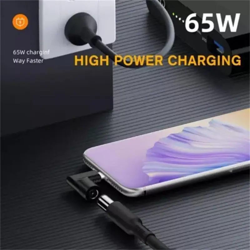 DC to Type C PD Power Jack Connector Universal Laptop Charger to 65W USB C PD Adapter Converter  ﻿