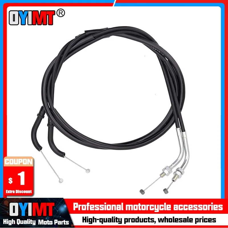 High Quality Motorcycle Black Throttle Cable Assembly For SUZUKI Djebel DR-Z 250 For Kawasaki KLX400R 58300-13E10-000 54012-S010