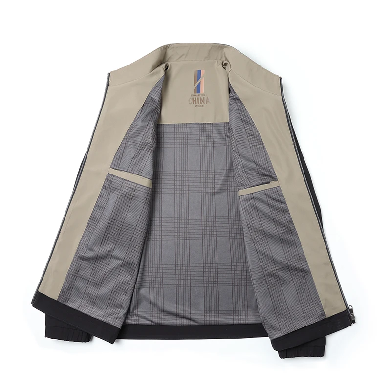 2025 Men's Spring and Autumn Jacket Casual High End Loose Middle Aged Cadre Dad's Dress Collar Jacket - view 6