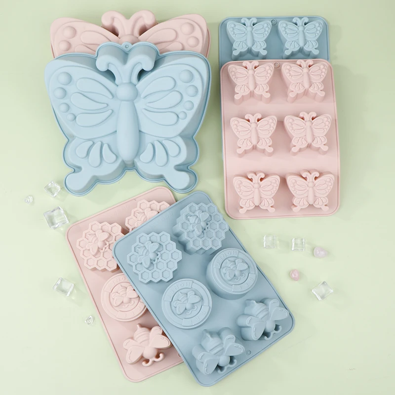 Vlinder Siliconen Mal DIY Fondant Taart Decoreren Gereedschappen Chocolade Bakvormen Dessert Cookie Bee Cakevorm Keuken Accessoires