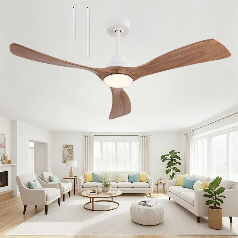 42/52/60 Inch Ceiling Fan Light Dimming Color Mixing Fan Light Mute DC Motor Remote Control Wind Speed 6-Speed Electric Fans