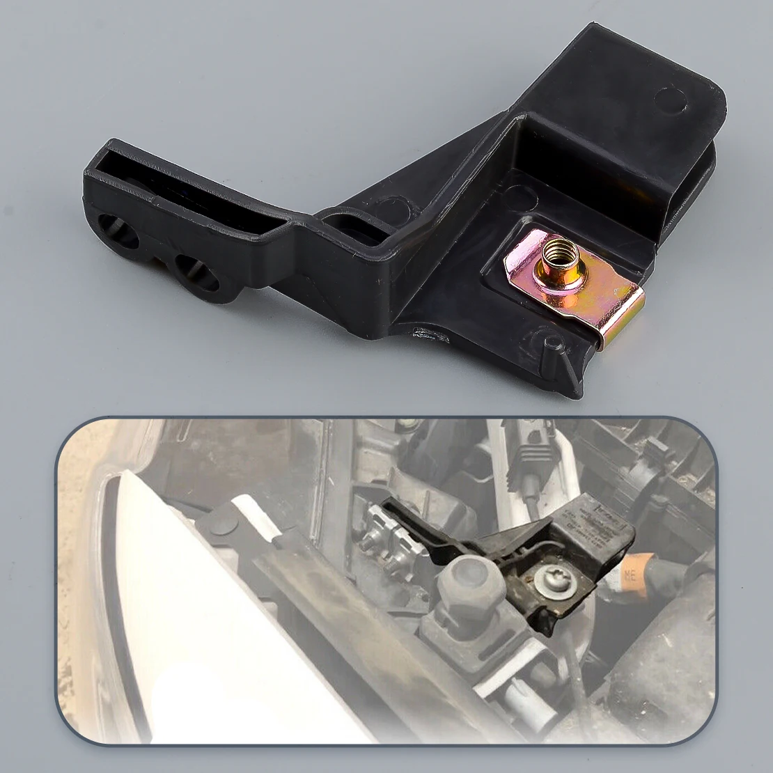 Soporte de montaje de lámpara de faro delantero izquierdo compatible con Ford Fusion Lincoln MKZ 2020 2019 2018 2017 2016 2015 2014 2013 DS7Z-13A005-A