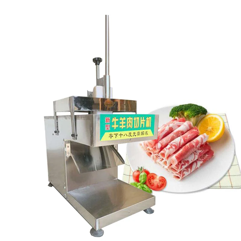 Commercial Frozen Meat Fat Cattle Mutton Roll Frozen Meat Slicer Meat Cutting Machine