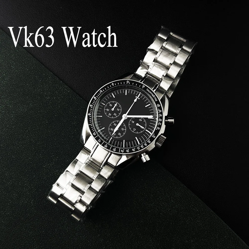 NEW 40mm men's watch chronograph VK63 watch stainless steel watch sapphire glass quartz movement