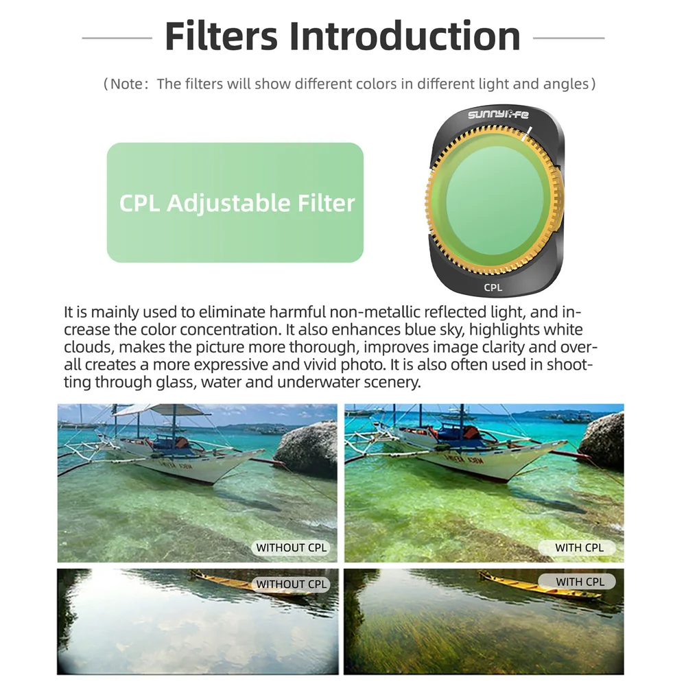 مجموعة غطاء مرشح عدسة الكاميرا ، دي جي اوسمو جيب 3 ، ND4 ، ND8 ، ND16 ، ND32 ، CPL ، MCUV ، اكسسوارات