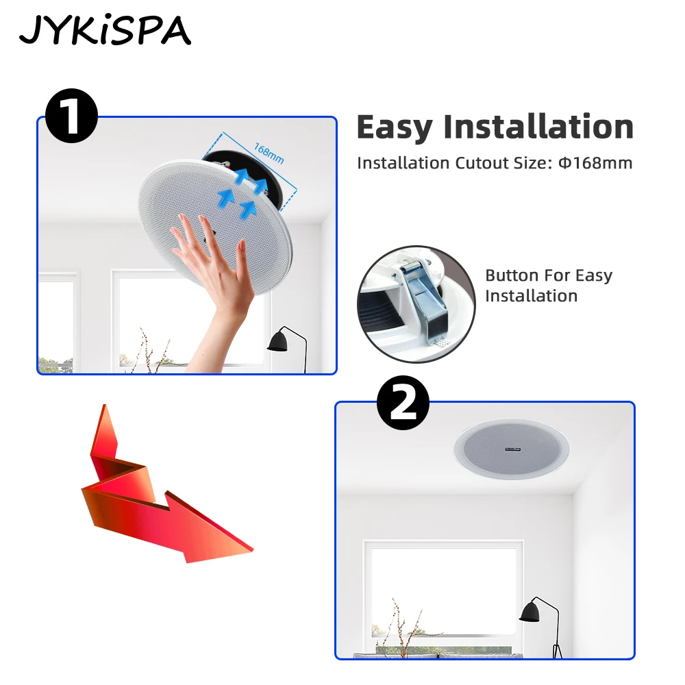 Smart Home Theater amplificatore da parete Bluetooth sistema Android altoparlante da soffitto da 6.5 pollici altoparlante di sfondo per sala riunioni