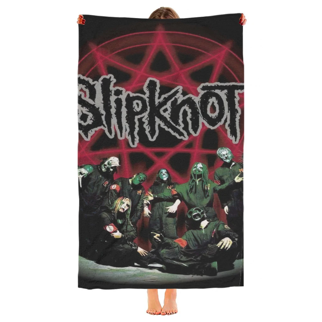 Microfiber Beach Towel Classic Heavy Metal Rock S-Slipknot Print Quick Dry Sandless Beach Blanket Soft Comfortable