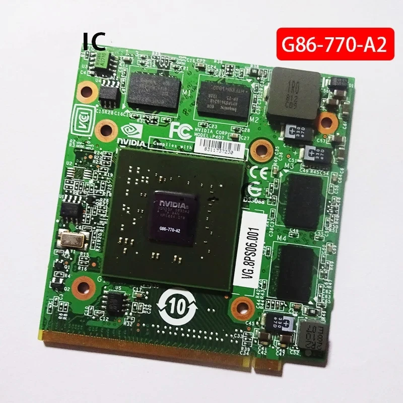 

ДЛЯ видеокарты Acer, 8600M, 8600MGS, 520,5920,7250,7720,4720,5720,4520,6920, DDR2,256MB, G86-770-A2