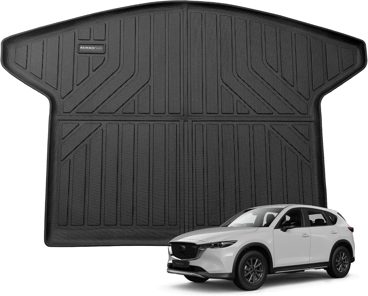 

All-Weather Cargo Mat for Mazda CX-5 2025-2017, TPE Rubber Trunk Liner, Anti-Slip Black Accessory
