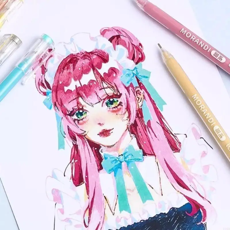 2025新しいマルチカラージェルペンカラフルな描画ペンニードルチップジャーナリリングペンジャーナリングスクラップブッキング着色のためのメモ